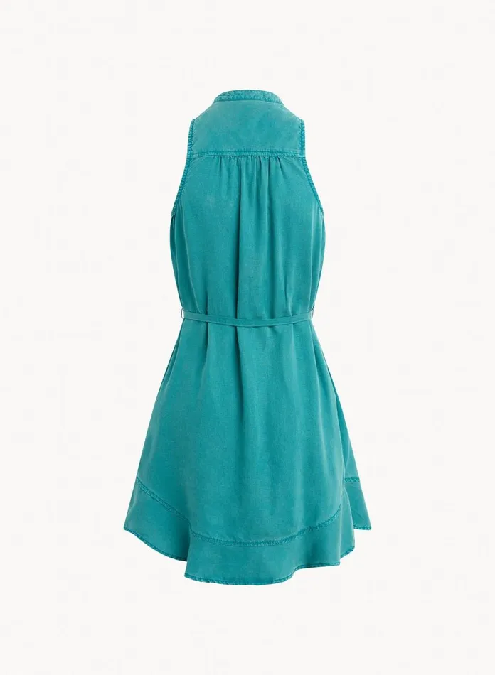 Mini Dresses Women Bella Dahl Sleeveless Ruffle Hem Placket Dress 8211 Deep Azure Mini Dresses Women Bella Dahl Sleeveless Ruffle Hem Placket Dress 8211 Deep Azure