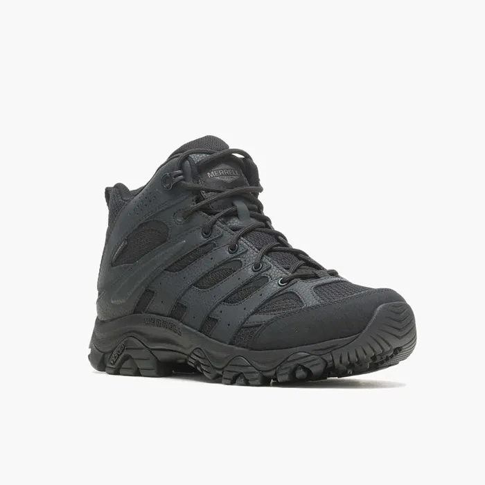 Moab 3 Mid Tactical Waterproof Wide Width Black Men Merrell Boots Moab 3 Mid Tactical Waterproof Wide Width Black Men Merrell Boots
