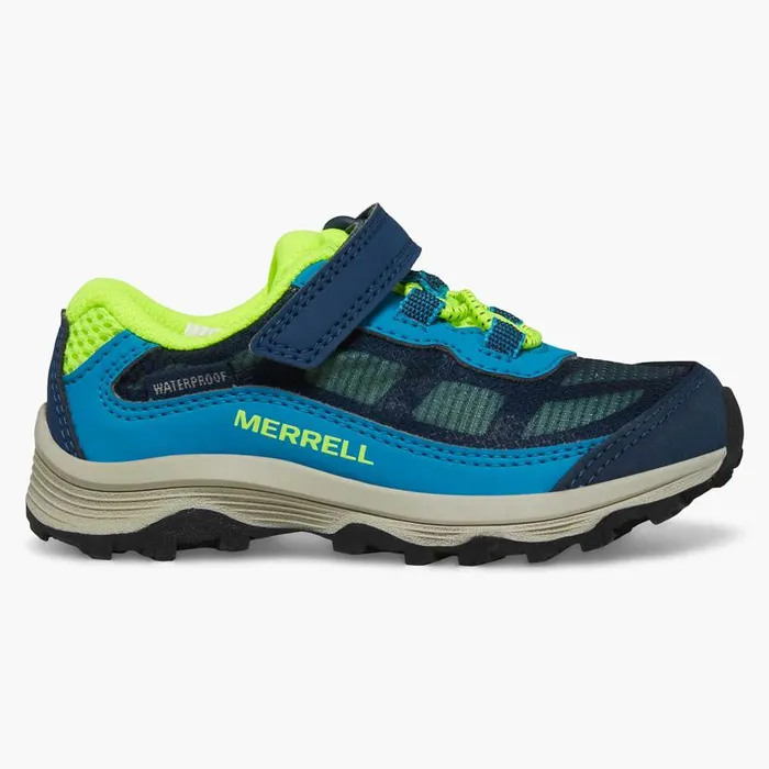 Moab Speed Low AC Jr Waterproof Sneaker Navyhi Viz Kids Merrell Easy On Easy Off