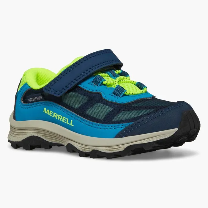 Moab Speed Low AC Jr Waterproof Sneaker Navyhi Viz Kids Merrell Easy On Easy Off Moab Speed Low AC Jr Waterproof Sneaker Navyhi Viz Kids Merrell Easy On Easy Off