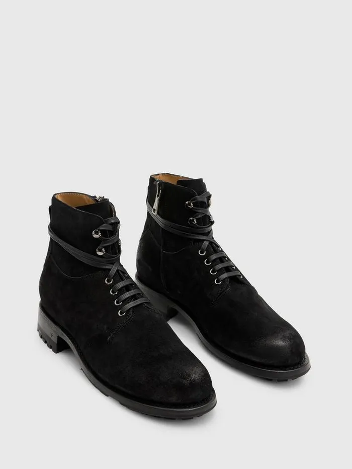MOTO WORK BOOT Charcoal Men John Varvatos Leather Boots