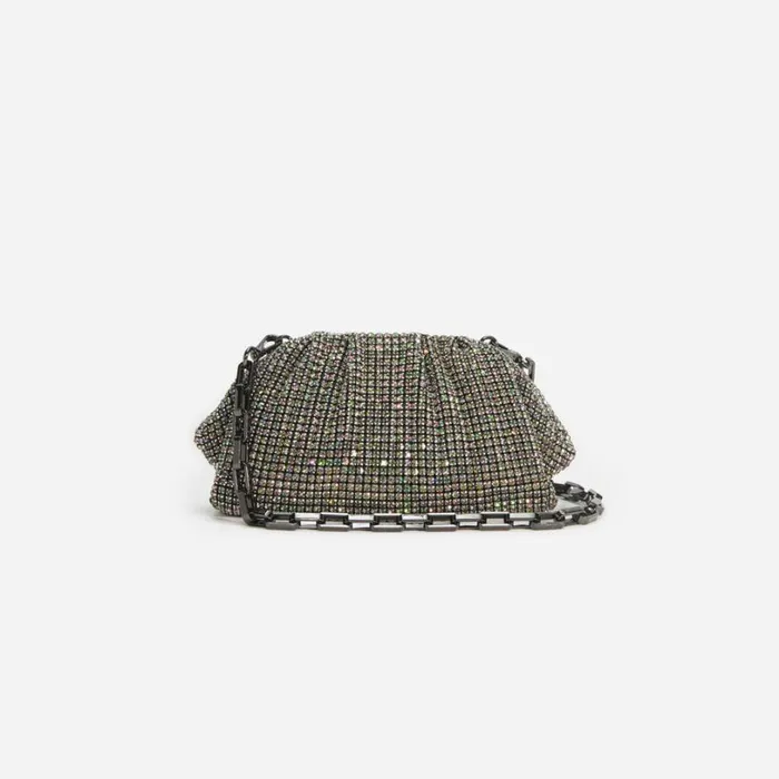 Multi Rhinestone Chainmail Clutch Bag Women Self Portrait Mini Multi Rhinestone Chainmail Clutch Bag Women Self Portrait Mini