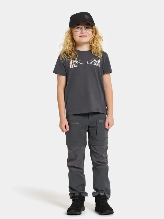 Mynta Kids039 Logo Tshirt Explore 2 Coal Black Kids Didriksons Sweaters and Tshirts