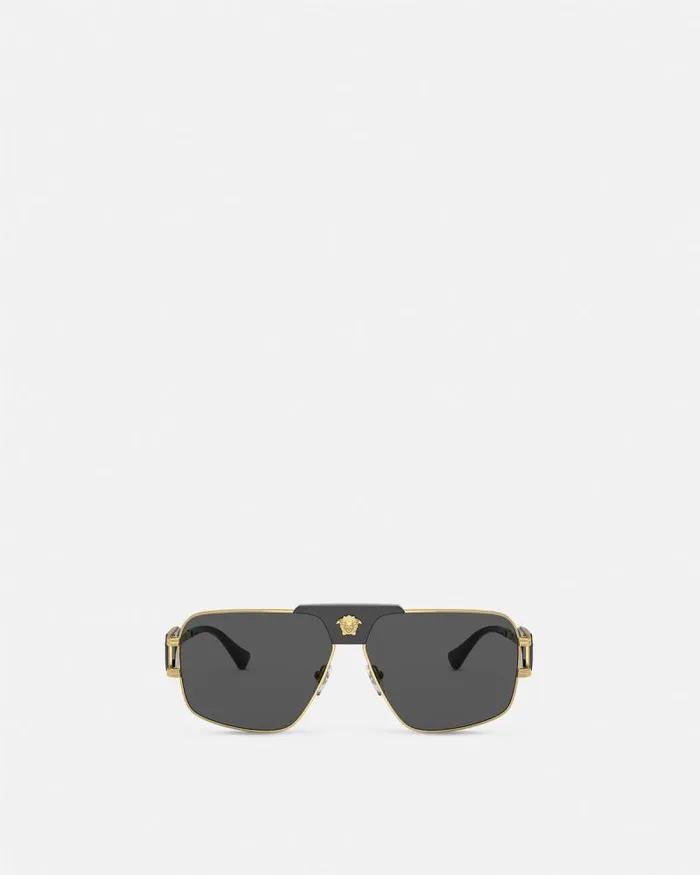 Navigator Sunglasses Blackgold Men Versace Sunglasses