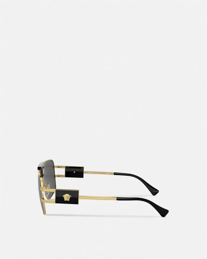 Navigator Sunglasses Blackgold Men Versace Sunglasses
