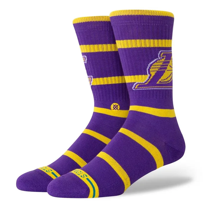 Nba 2024 Prep Crew Socks Los Angeles Lakers MenWomen Stance Crew
