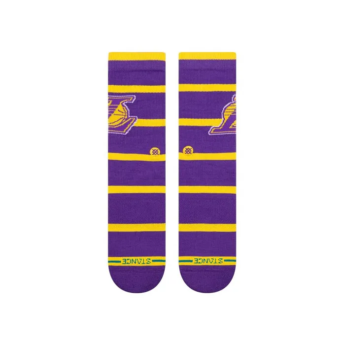 Nba 2024 Prep Crew Socks Los Angeles Lakers MenWomen Stance Crew
