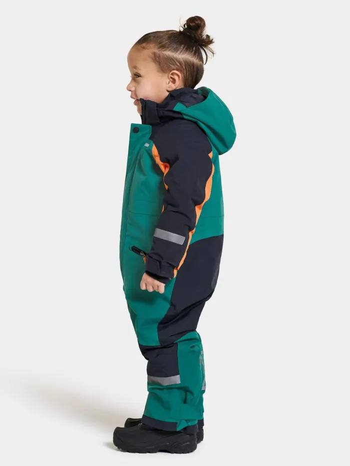 Neptun Kids039 Coverall Petrol Green Kids Didriksons Snowsuits