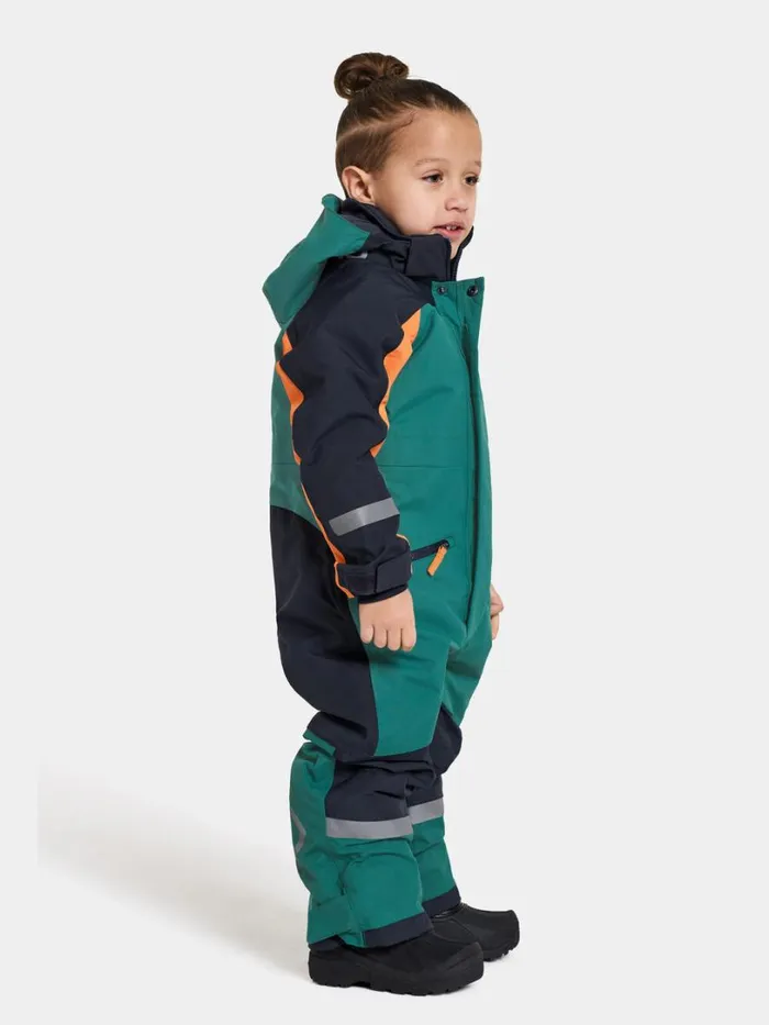 Neptun Kids039 Coverall Petrol Green Kids Didriksons Snowsuits