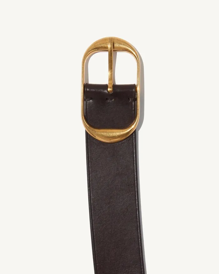 NILI BELT Black Wantique Brass Buckle Women Nili Lotan Belts and Accessories
