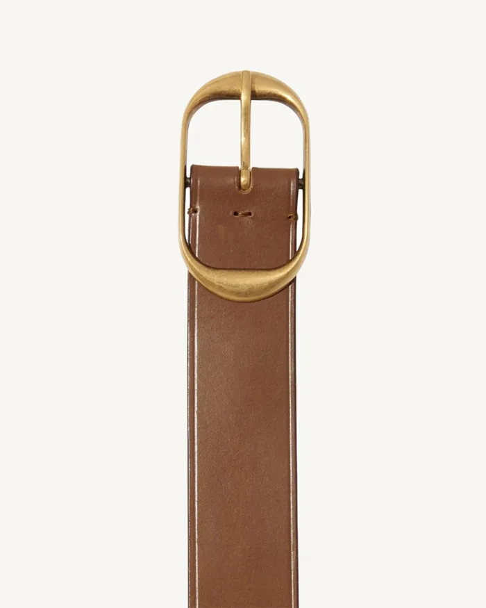 NILI BELT Black Wantique Brass Buckle Women Nili Lotan Belts and Accessories