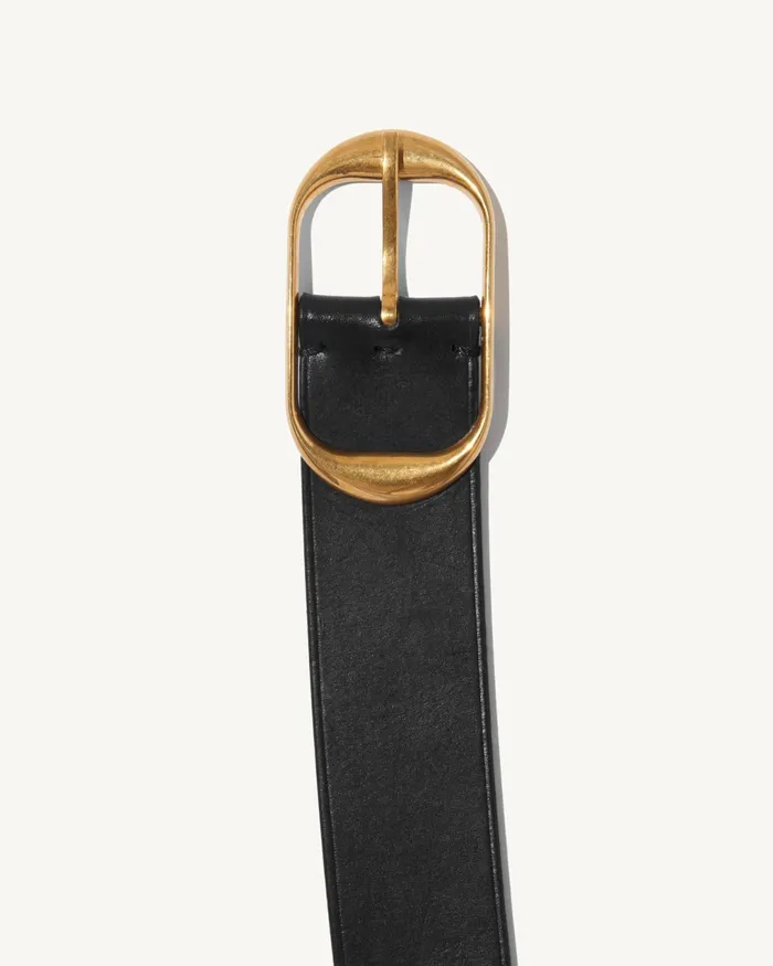 NILI BELT Black Wantique Brass Buckle Women Nili Lotan Belts and Accessories