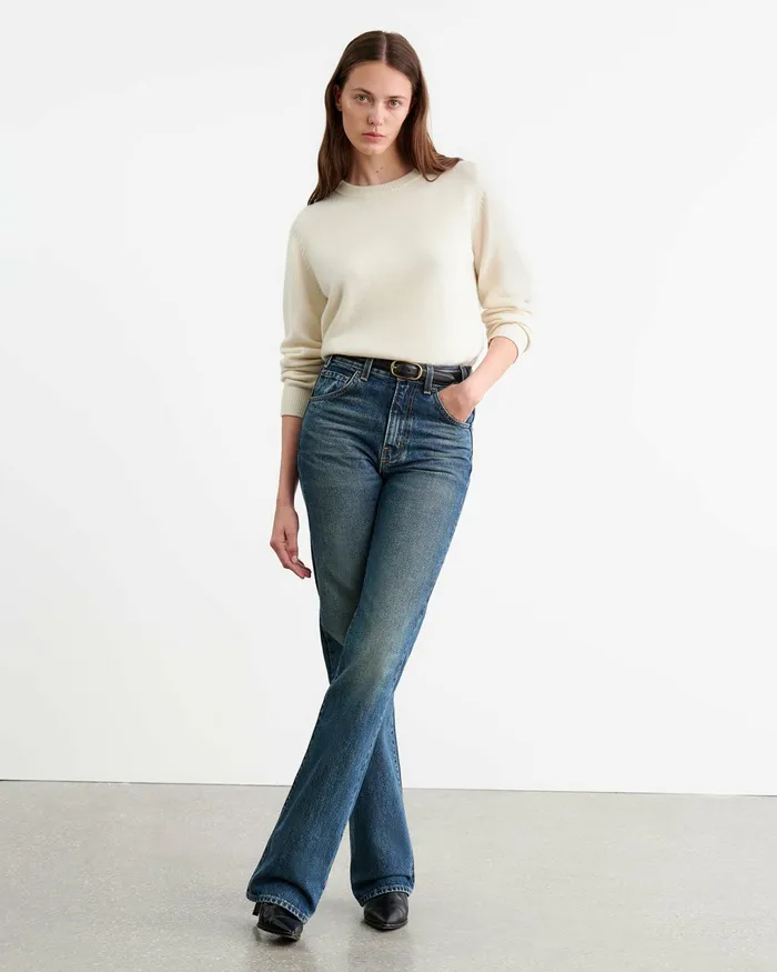 NORA SWEATER Light Army Green Women Nili Lotan Knits and Sweaters