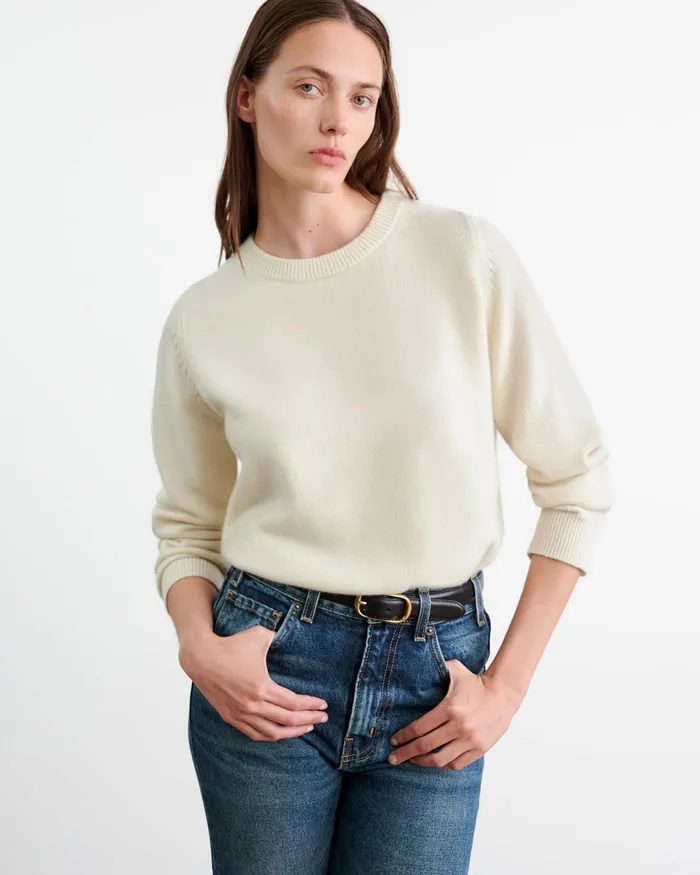 NORA SWEATER Light Army Green Women Nili Lotan Knits and Sweaters