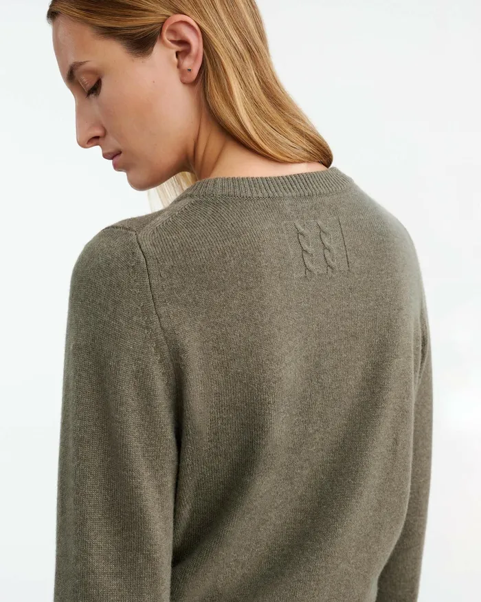 NORA SWEATER Light Army Green Women Nili Lotan Knits and Sweaters