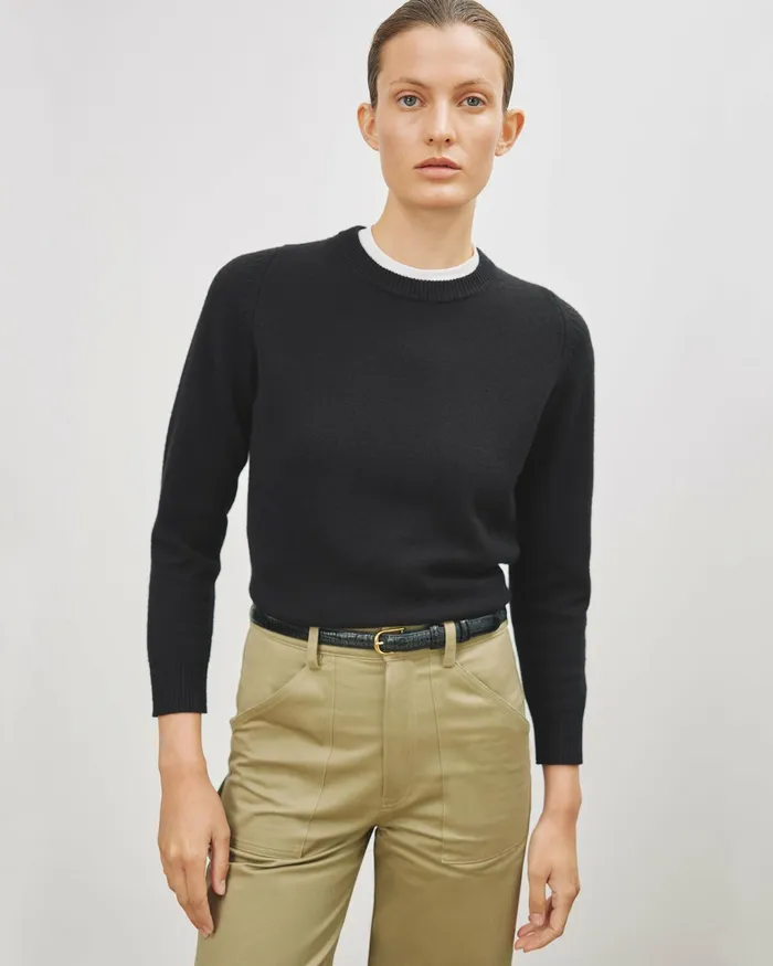 NORA SWEATER Light Army Green Women Nili Lotan Knits and Sweaters