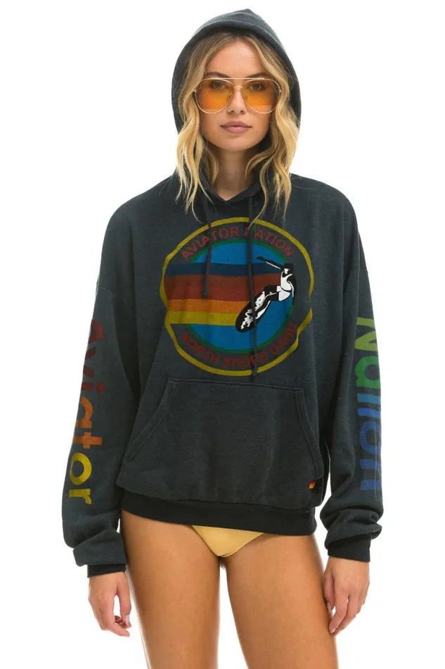North Shore Relaxed Pullover Hoodie 8211 Charcoal WomenMen Aviator Nation Hoodies North Shore Relaxed Pullover Hoodie 8211 Charcoal WomenMen Aviator Nation Hoodies