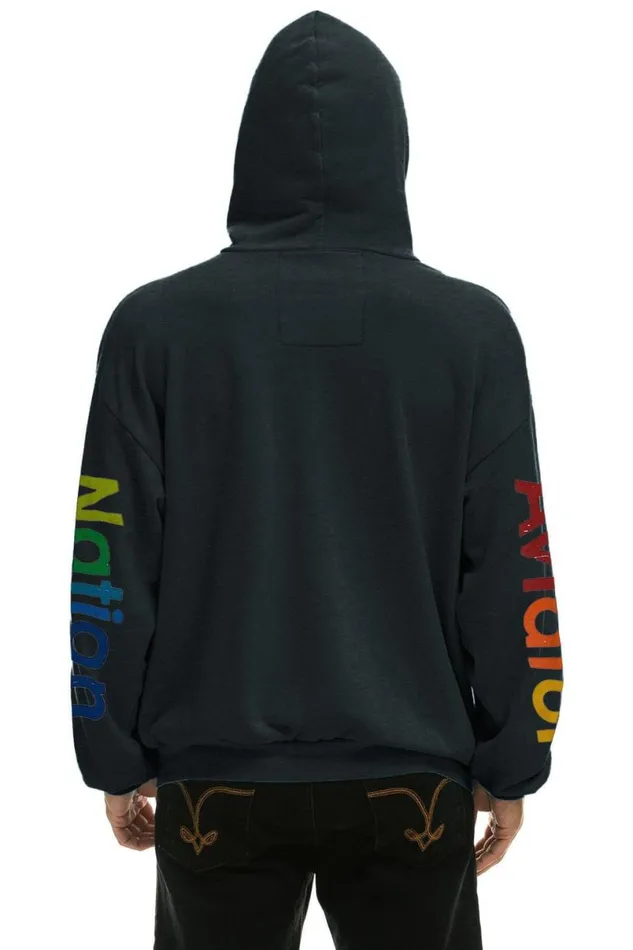North Shore Relaxed Pullover Hoodie 8211 Charcoal WomenMen Aviator Nation Hoodies