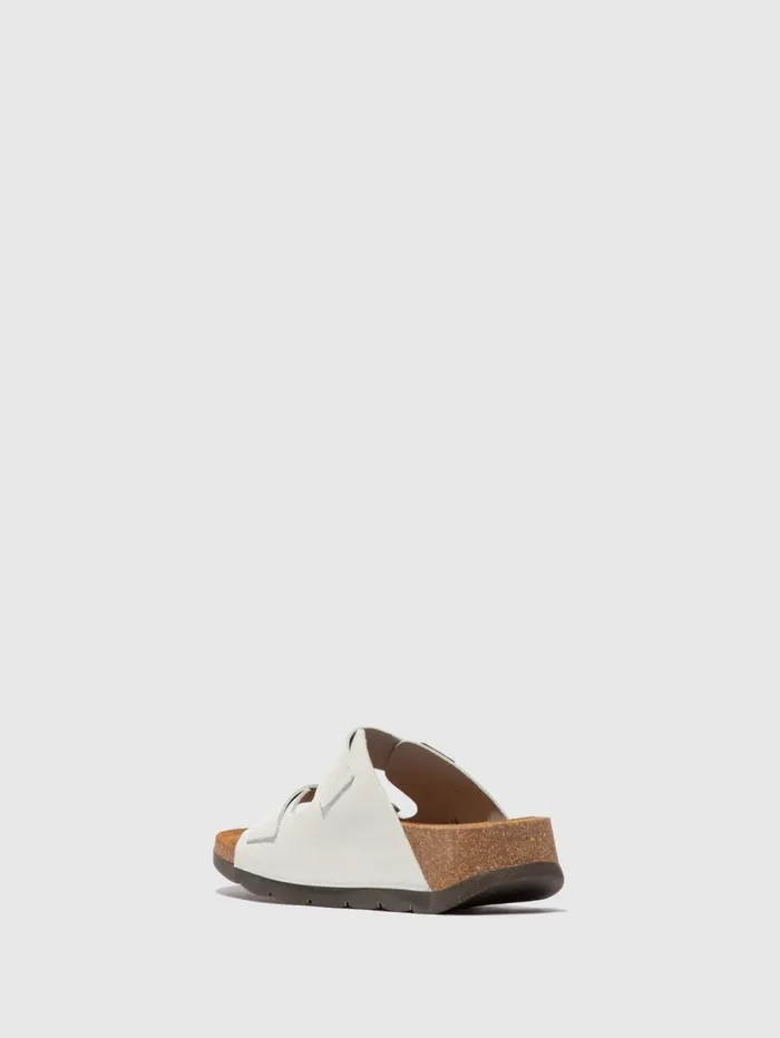 Open Toe Mules CAJA721FLY BRIDLE OFF WHITE Women Fly London Sandals