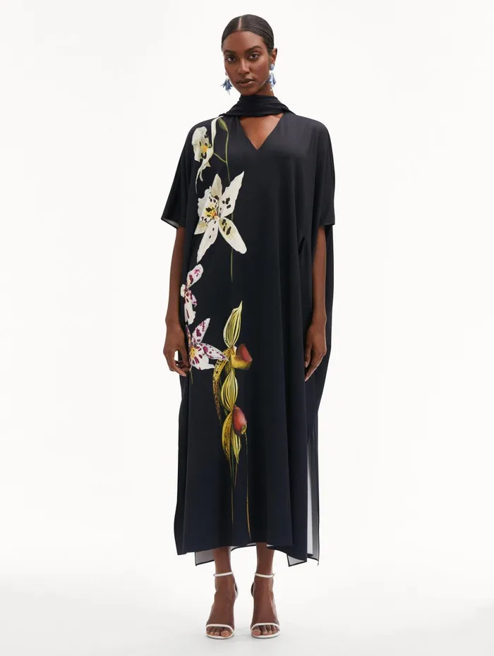 Orchid Jersey Caftan Women Oscar De La Renta Dresses Orchid Jersey Caftan Women Oscar De La Renta Dresses
