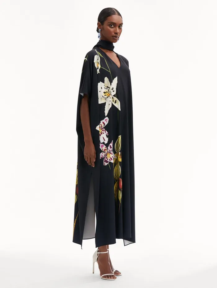 Orchid Jersey Caftan Women Oscar De La Renta Dresses Orchid Jersey Caftan Women Oscar De La Renta Dresses