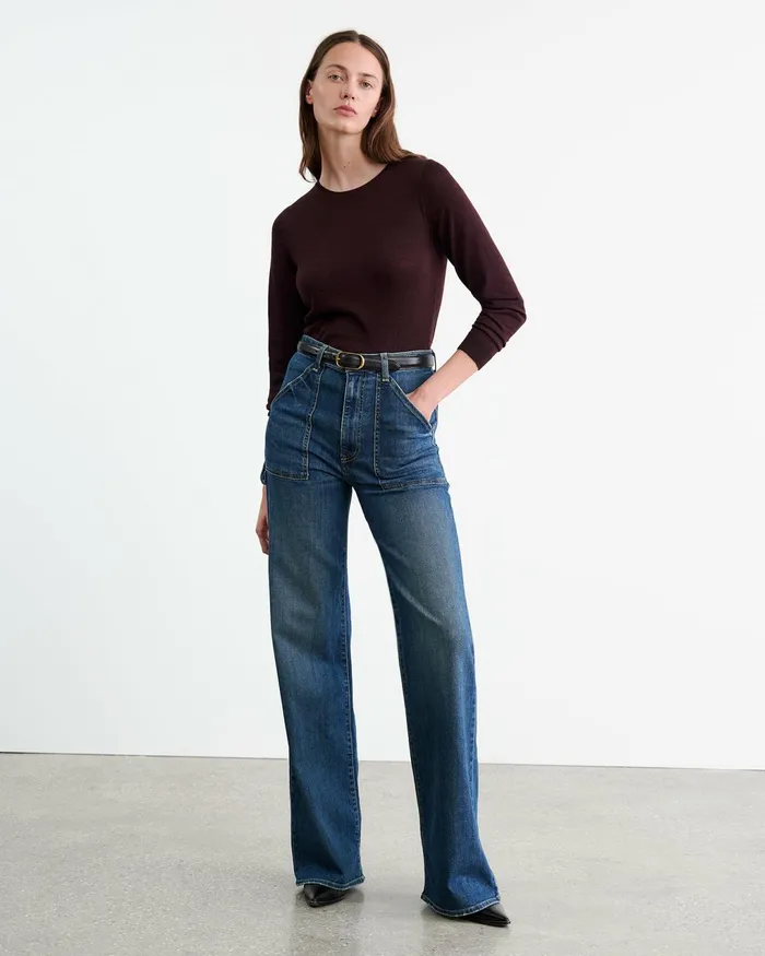 ORIANA SWEATER Burgundy Women Nili Lotan Knits and Sweaters