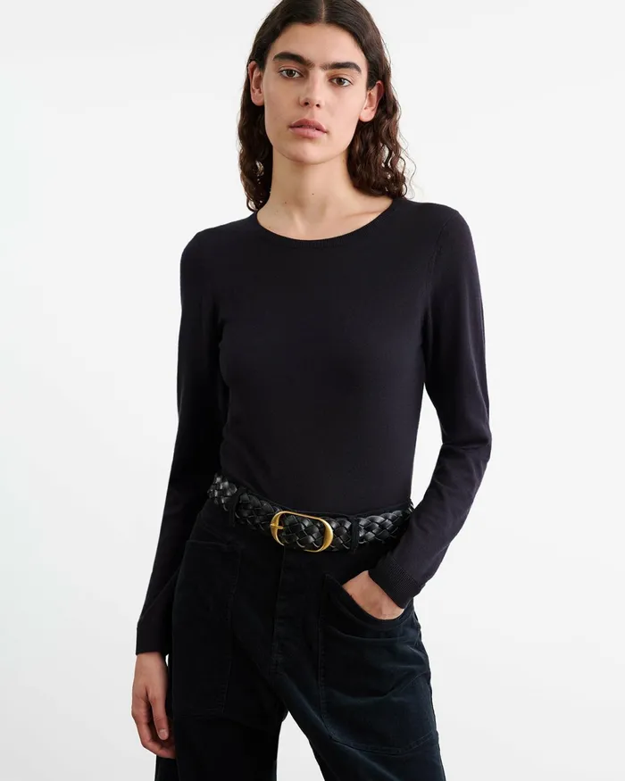 ORIANA SWEATER Burgundy Women Nili Lotan Knits and Sweaters