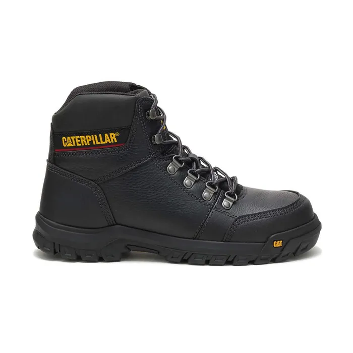 Outline Steel Toe Work Boot Black Men Cat Footwear Boots