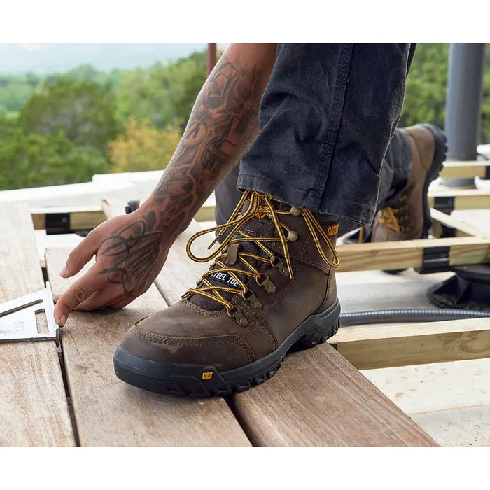 Outline Steel Toe Work Boot Honey Reset Men Cat Footwear Boots