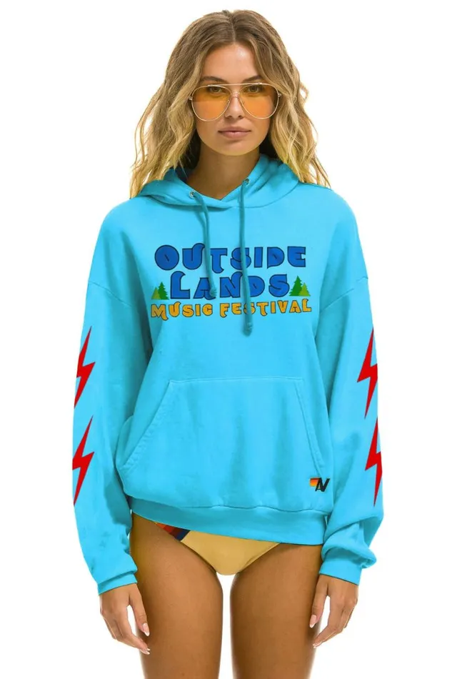 Outside Lands 2024 Relaxed Pullover Hoodie 8211 Neon Blue WomenMen Aviator Nation Hoodies Outside Lands 2024 Relaxed Pullover Hoodie 8211 Neon Blue WomenMen Aviator Nation Hoodies