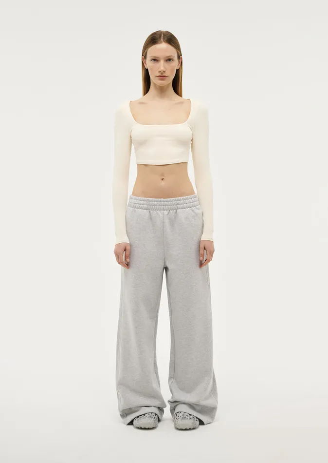 PE Nation LongSleeveTops Women BALANCE LONG SLEEVE TOP IN WHISPER WHITE