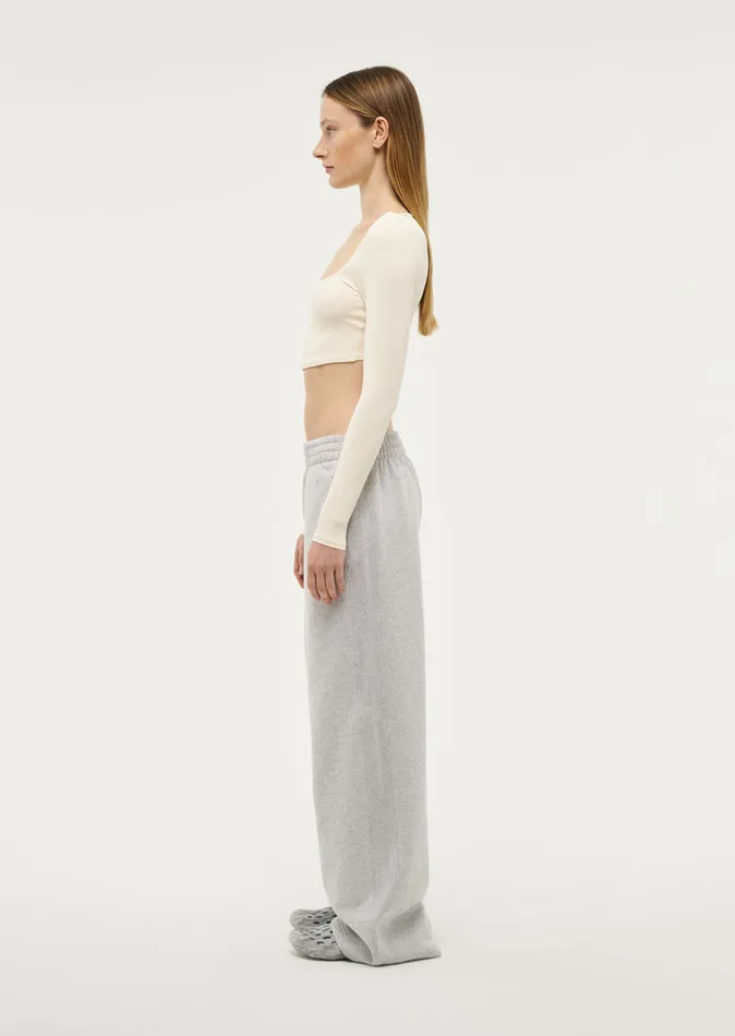 PE Nation LongSleeveTops Women BALANCE LONG SLEEVE TOP IN WHISPER WHITE