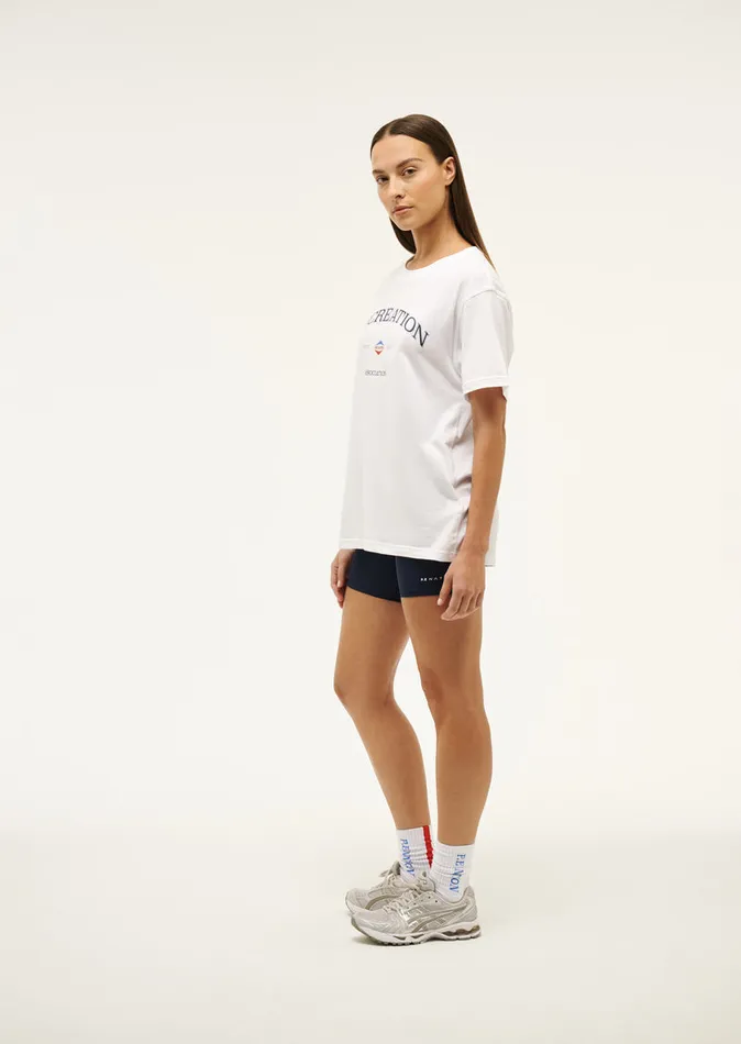 PE Nation RECREATION TEE IN OPTIC WHITE Women Tees