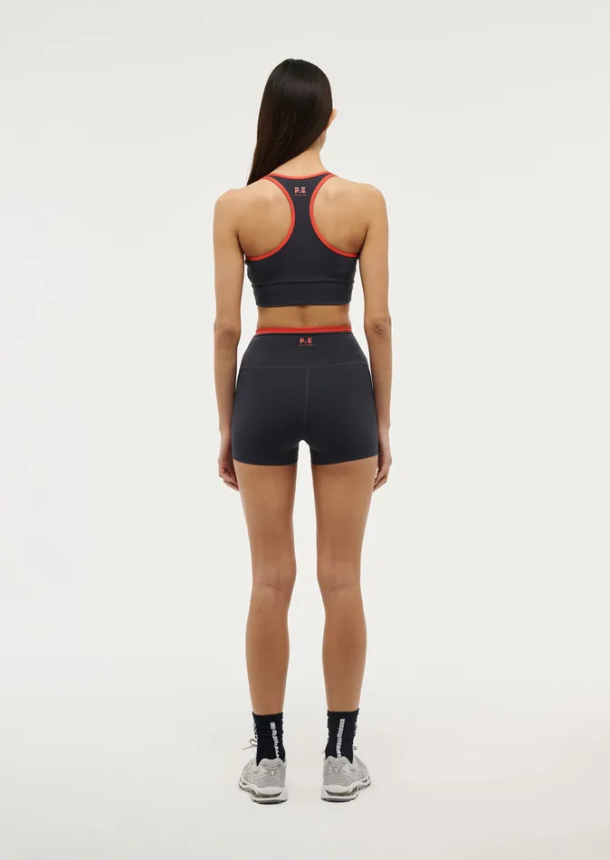 PE Nation VITA 2 58243 BIKE SHORT IN MARINE BLUE POPPY RED Women ActivewearShorts