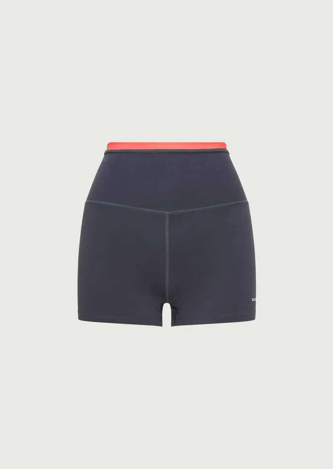 PE Nation VITA 2 58243 BIKE SHORT IN MARINE BLUE POPPY RED Women ActivewearShorts