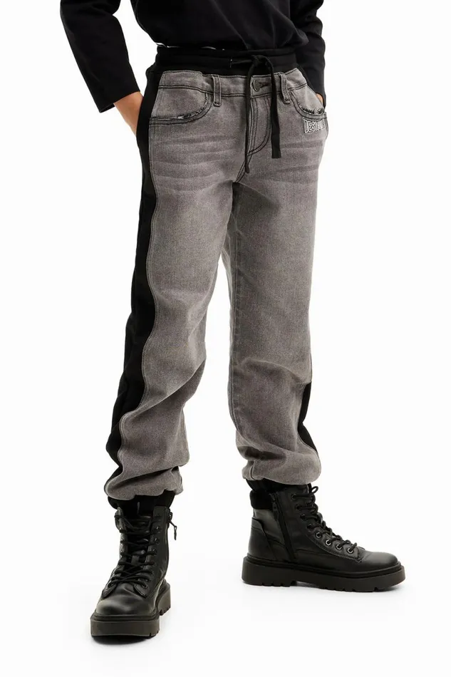 Pants and Jeans Kids Desigual Combined Jogger Pants Black