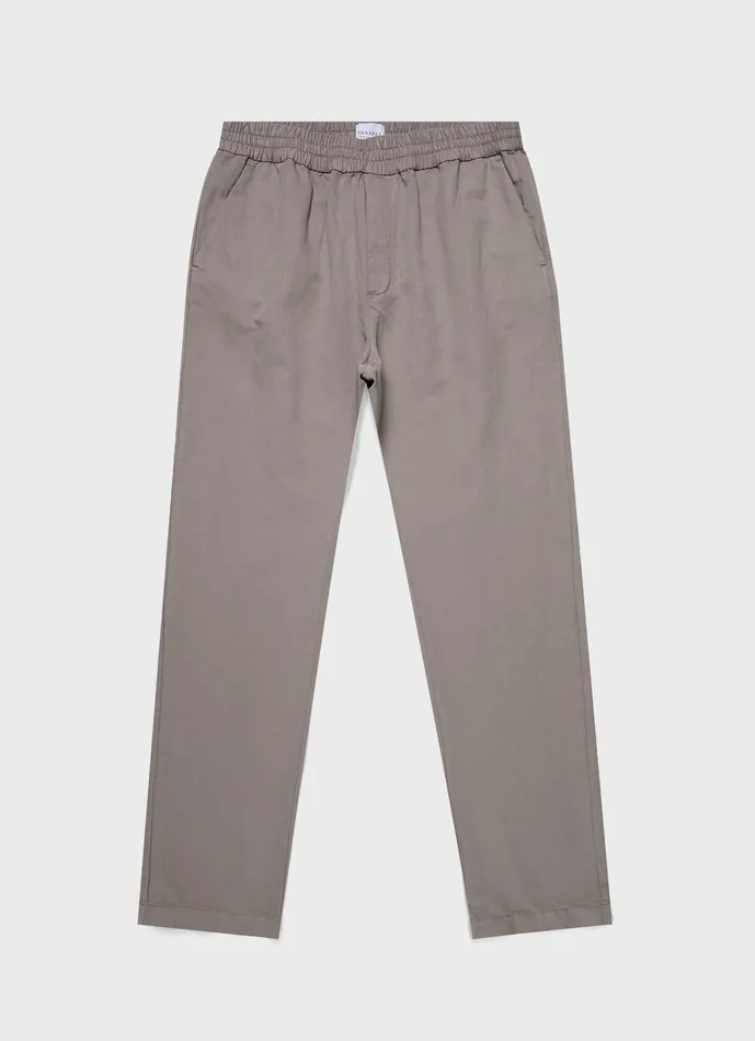Pants Men ussunspel Cotton Linen Drawstring Trouser Pewter