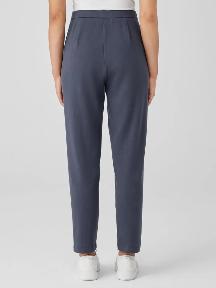 Pants Shorts and Jumpsuits Women Eileen Fisher Cozy Brushed Terry Hug Slouchy Pant Ocean