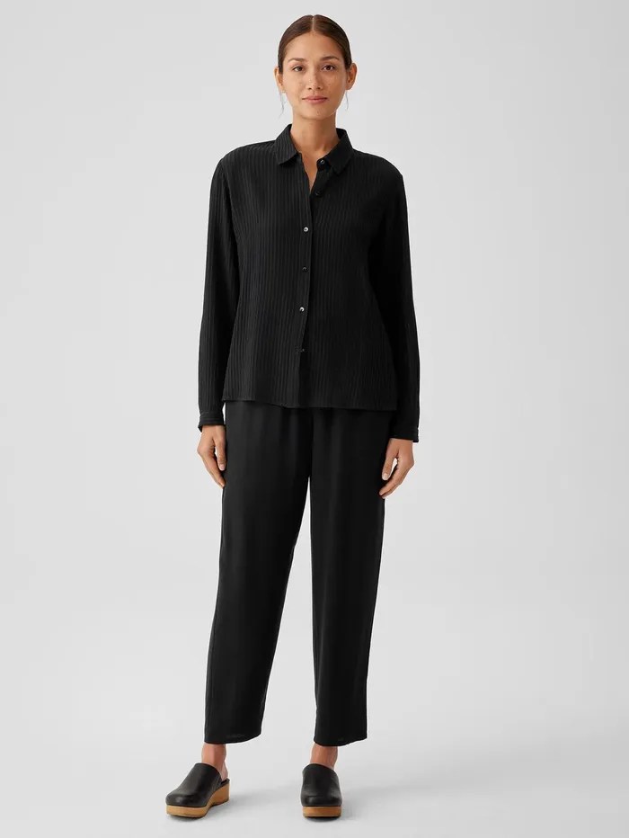 Pants Shorts and Jumpsuits Women Eileen Fisher Silk Georgette Crepe Tapered Pant Black Pants Shorts and Jumpsuits Women Eileen Fisher Silk Georgette Crepe Tapered Pant Black