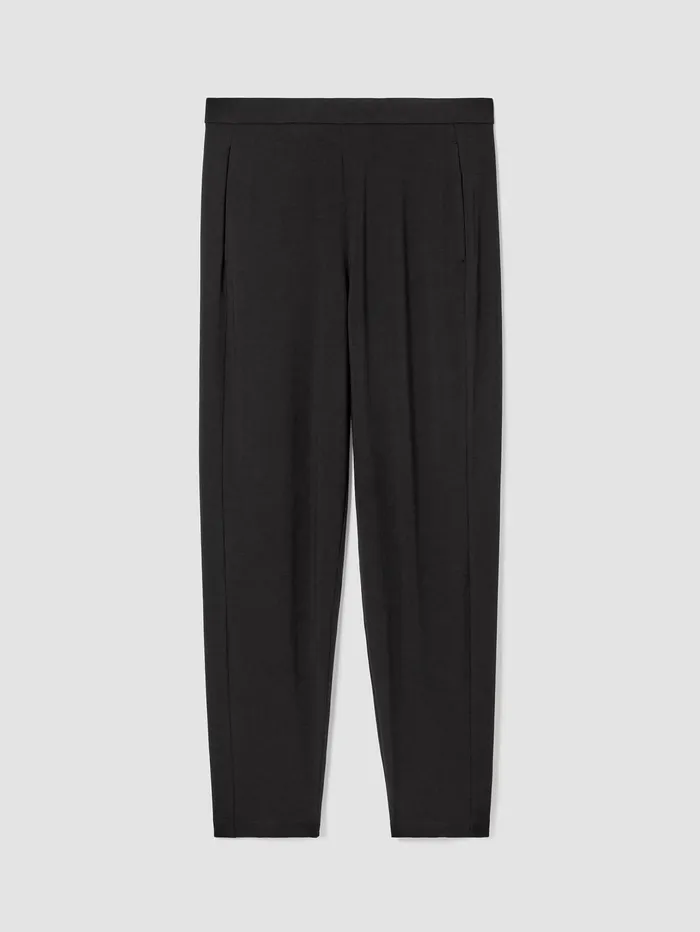 Pants Shorts and Jumpsuits Women Eileen Fisher Stretch Jersey Knit Slouchy Pant Black