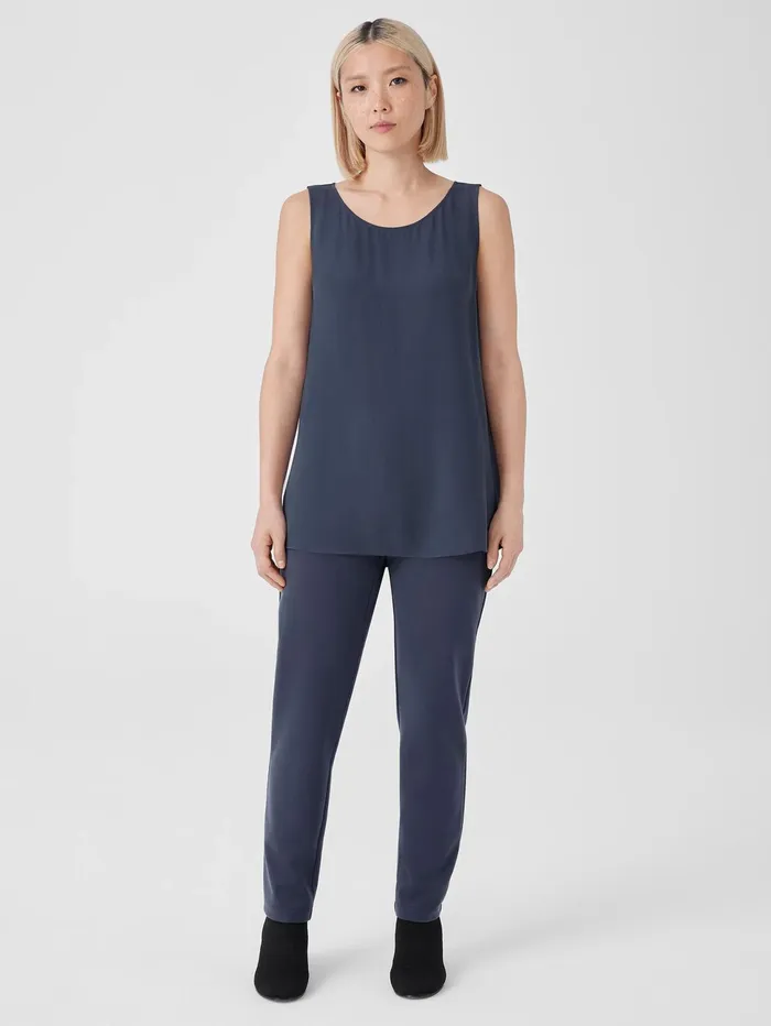 Pants Shorts and Jumpsuits Women Eileen Fisher Washable Flex Ponte Pant Ocean