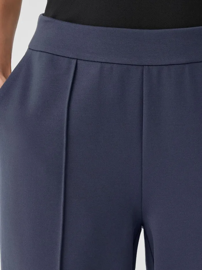 Pants Shorts and Jumpsuits Women Eileen Fisher Washable Flex Ponte Pintuck Pant Ocean