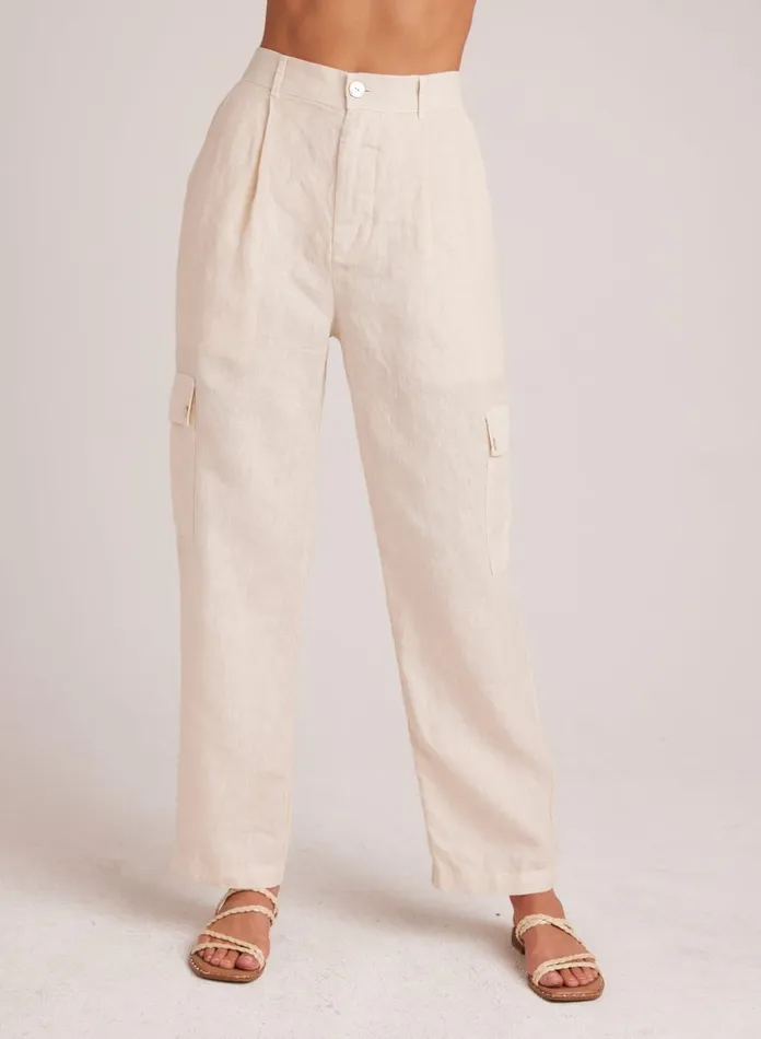 Pants Women Bella Dahl Pleated Linen Cargo Trousers 8211 Samba Tan Pants Women Bella Dahl Pleated Linen Cargo Trousers 8211 Samba Tan