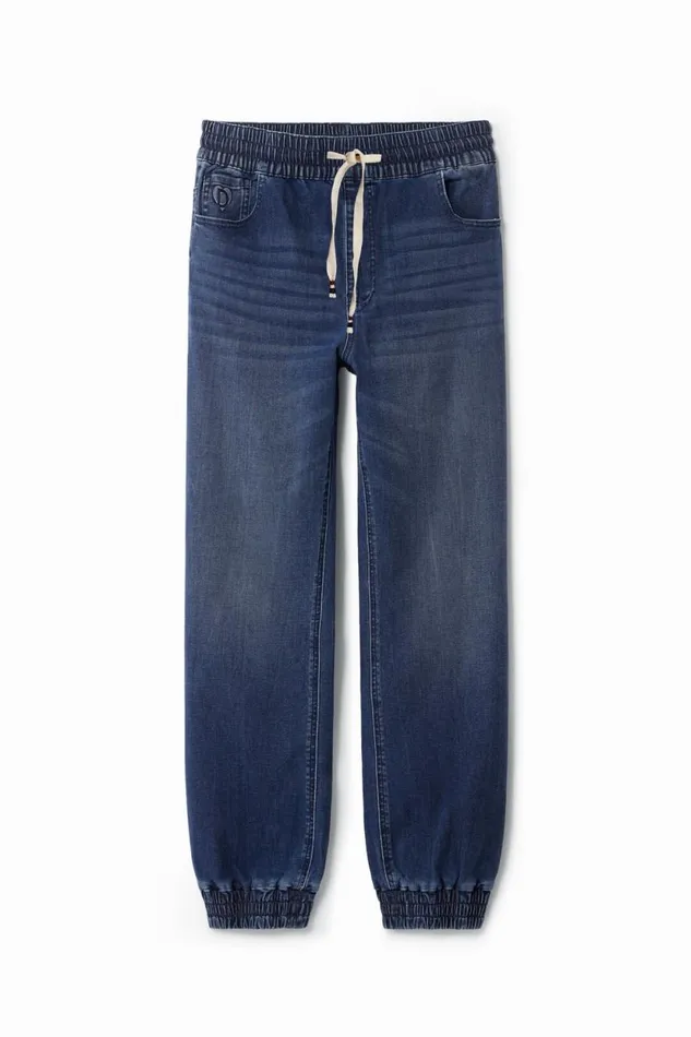 Pants Women Desigual Denim Jogger Pants Blue