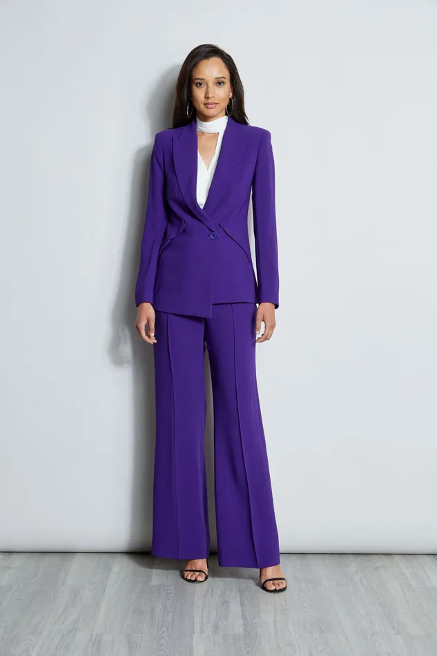 Pants Women Elie Tahari Wide Leg Pant PLUM