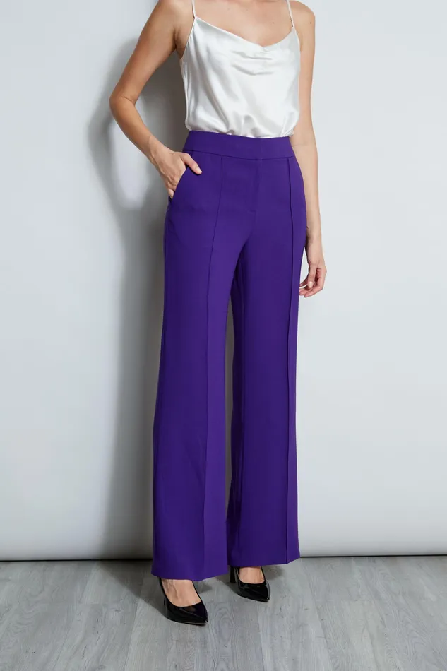 Pants Women Elie Tahari Wide Leg Pant PLUM