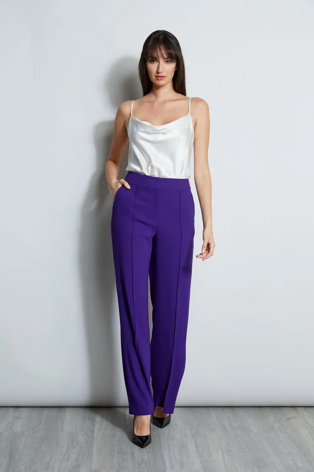 Pants Women Elie Tahari Wide Leg Pant PLUM