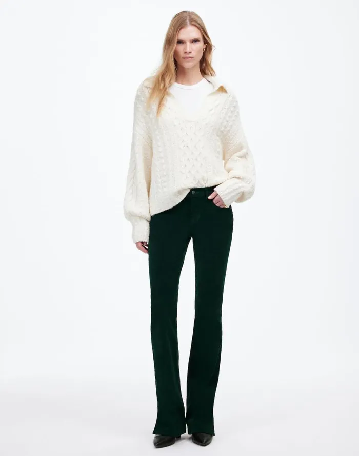 Pants Women Madewell Kick Out FullLength Pants In Garment Dye Corduroy Luxury Forest Pants Women Madewell Kick Out FullLength Pants In Garment Dye Corduroy Luxury Forest
