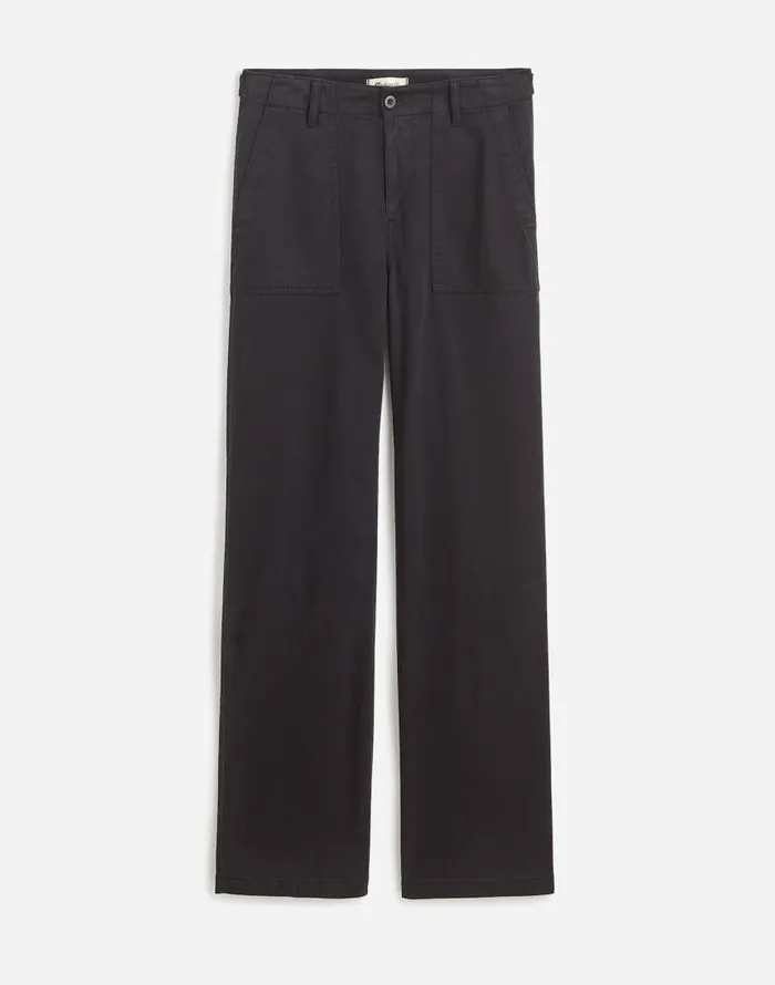 Pants Women Madewell LowSlung Baggy Utility Pants Almost Black