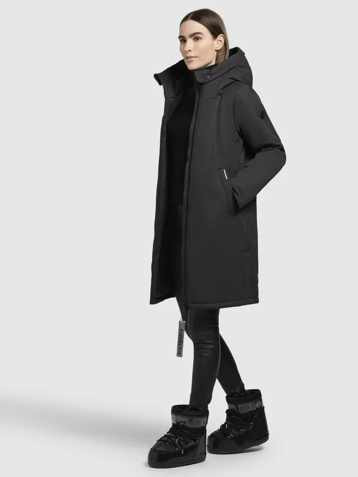 Parkas KHUJO Women Mantel YAAK3 Dunkelgrau Dunkelgrau